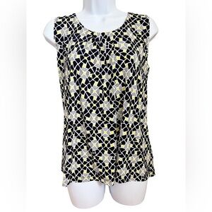 Anne Klein yellow/black sleeveless tank